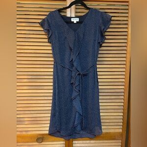 Navy Dress White Dots